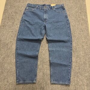 NWT Carhartt Dungaree B17 DST Blue Workwear Denim Jeans Men's 44x32 Relaxed Fit